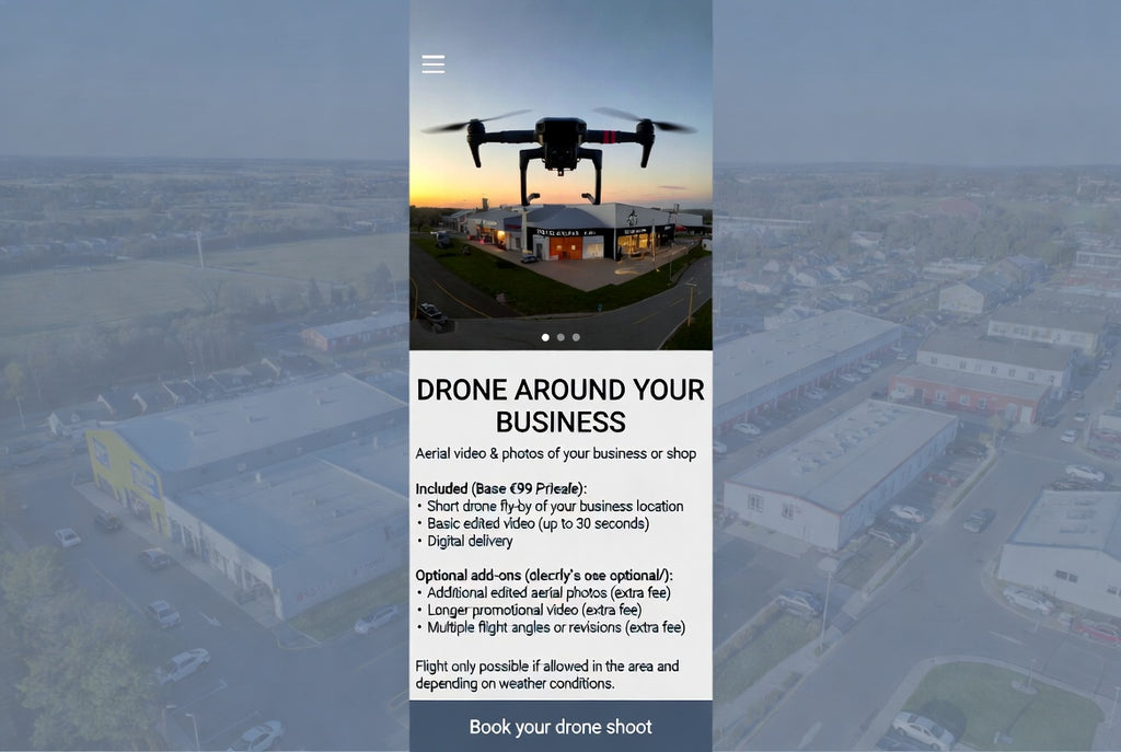Base Package :  DRONE AROUND YOUR BUSINESS