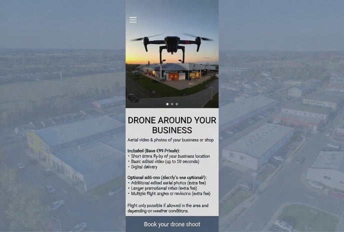 Base Package :  DRONE AROUND YOUR BUSINESS